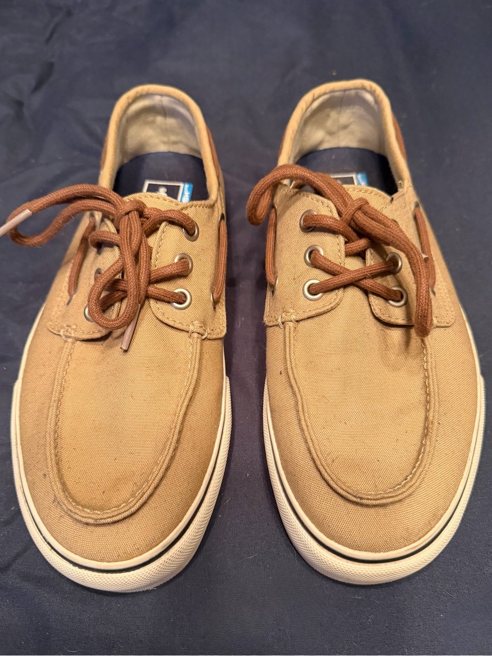 Vans Tan Canvas Boat Shoes